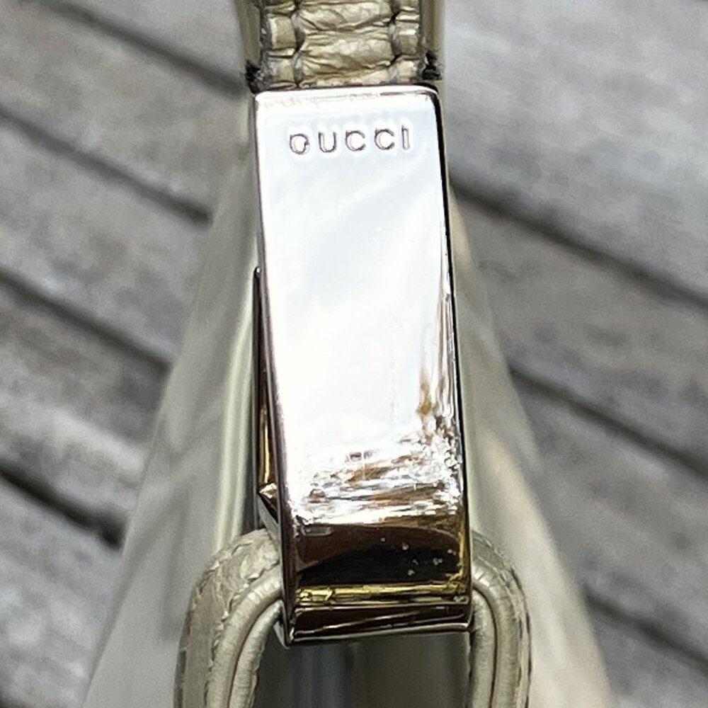 Gucci Cream Shoulder Bag with Gold Hardware